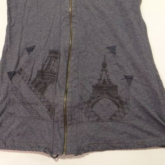 Rare Vintage Jean Paul Gaultier Long Sleeveless Drawstring Hoodie, Dark Grey - Picture 11 of 16